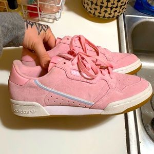 Adidas Pink Suede Continental 80